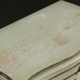 Vintage pair of 20th century Venetian Baroque style nightstands in painted wood