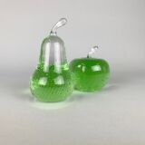 Set of Two Glass Paperweights by Milan Metelák, 1970's