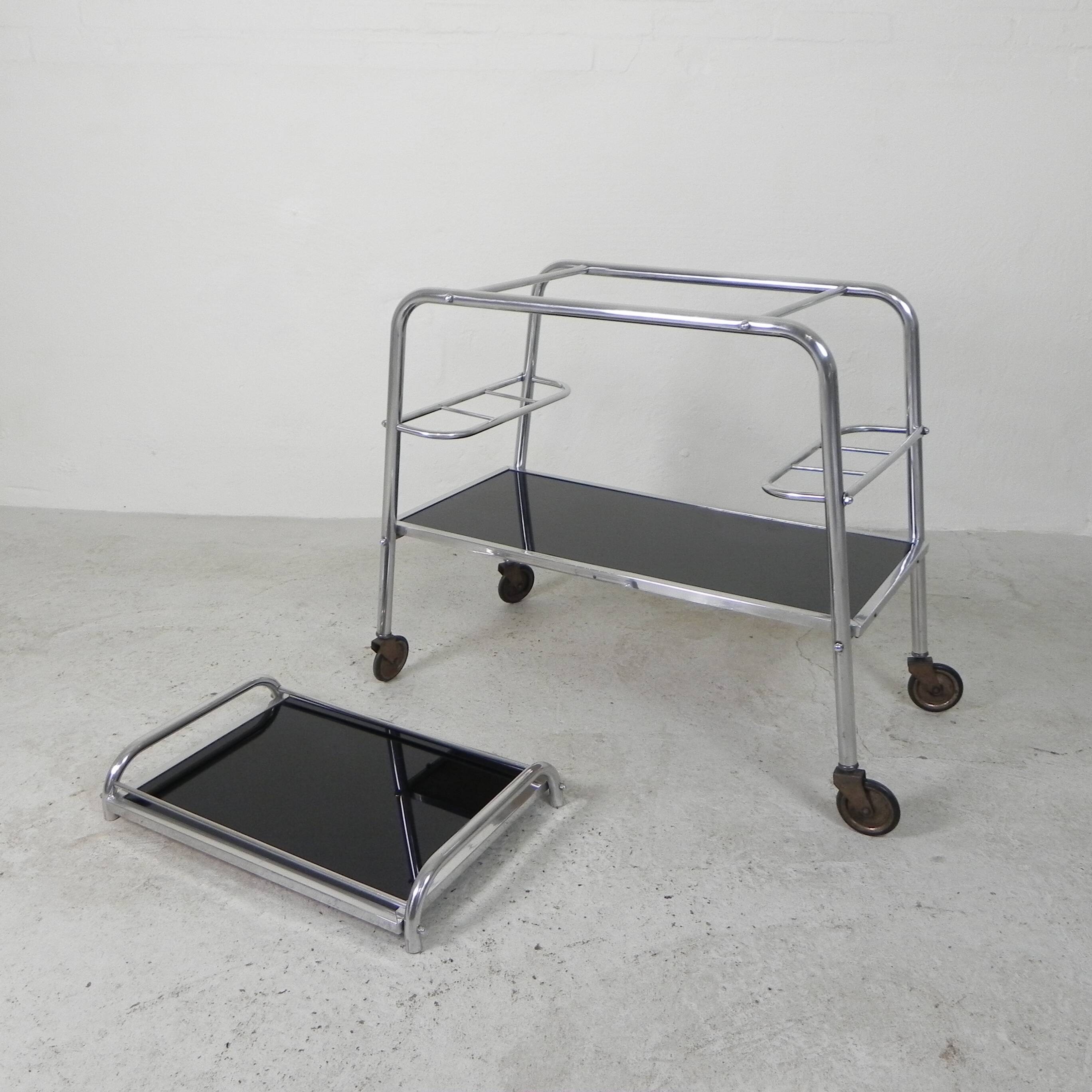 Art Deco trolley, serving trolley, 1930s