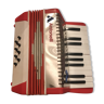 Accordion former red vintage Kids Toy mark Antonelli