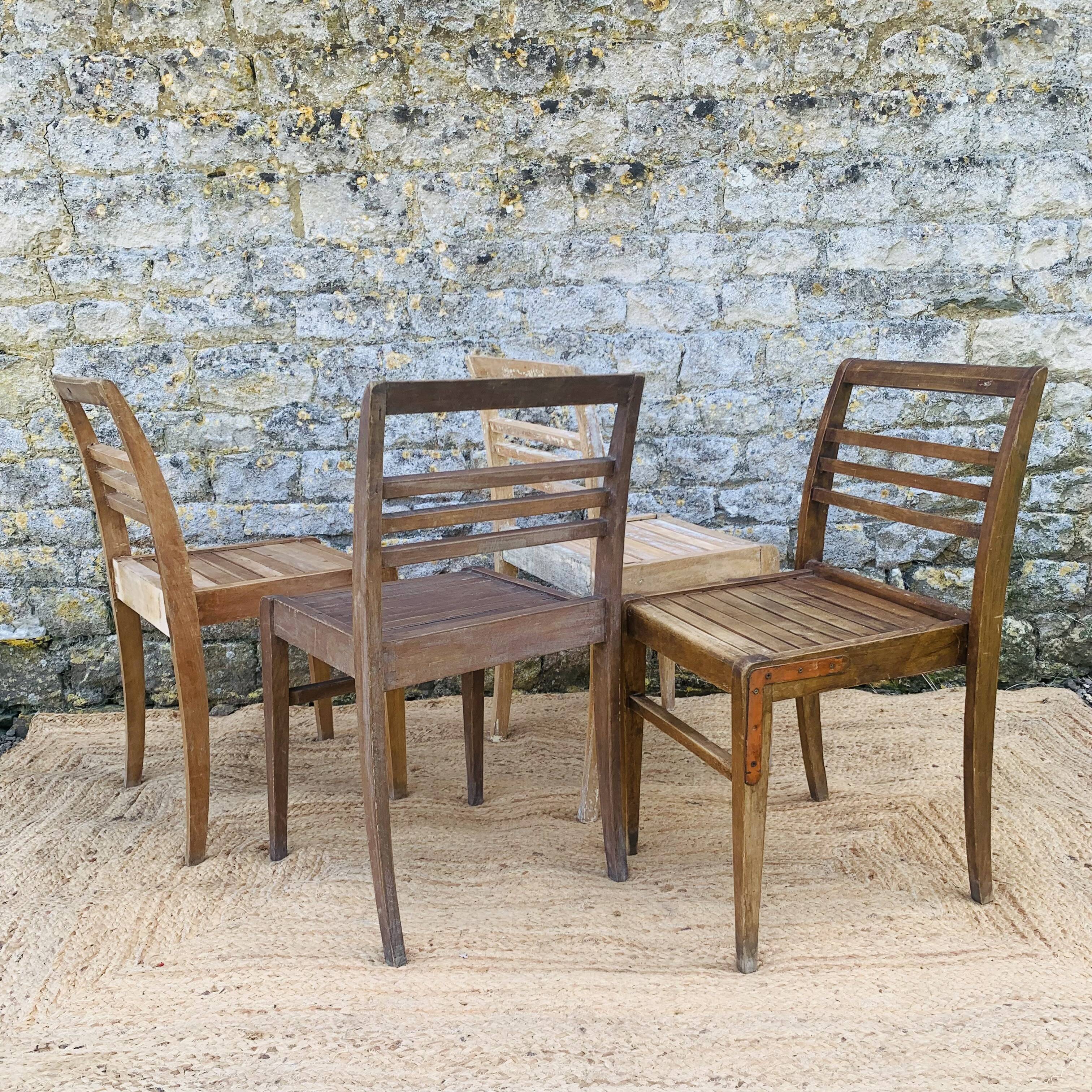 Set of 4 René Gabriel chairs