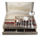 Orbrille Louis XV cutlery set 73 pieces in silver-plated metal, excellent condition.
