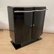 French Art Deco Bar Sideboard in Black Lacquer and Chrome, 1930