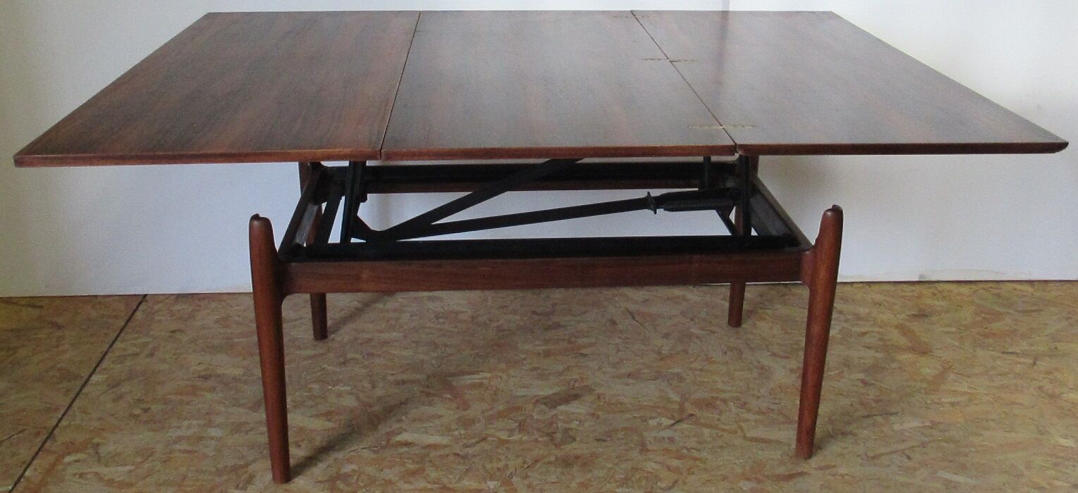 Table transformable system  rosewood