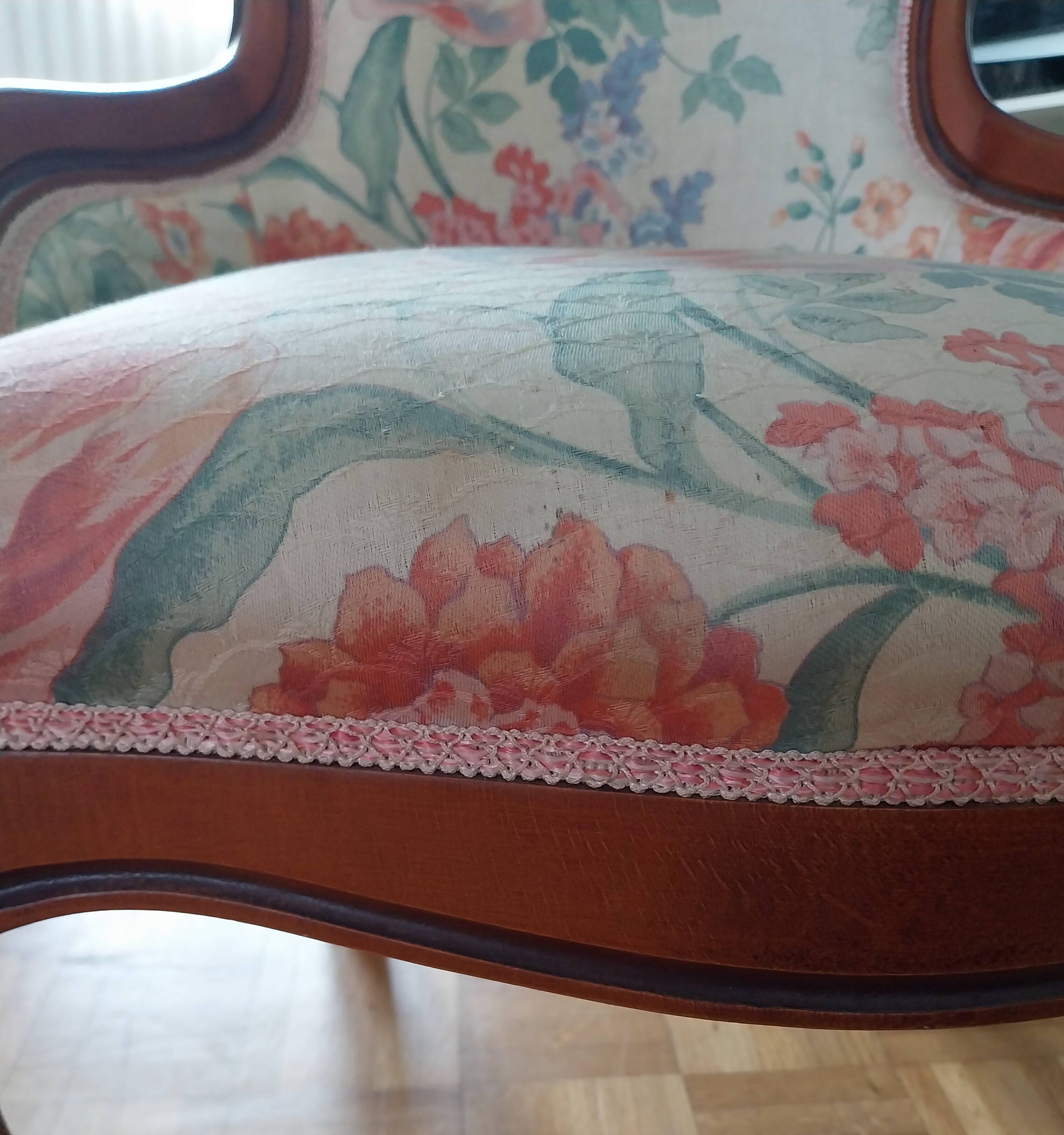Pair of bergère armchairs
