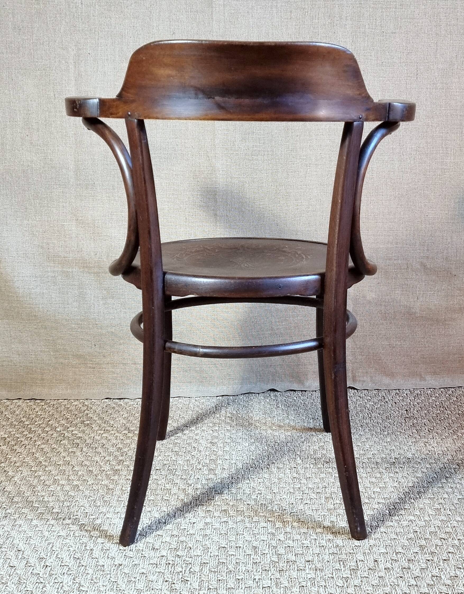 J&J KOHN Bistro Style Office Chair Circa 1910