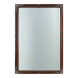 Miroir ancien à facettes en bois sculpté, France, années 1850