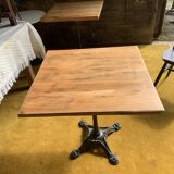 Table bistrot bois brut