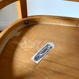 set of 4 Thonet bistro chairs in curved wood honey Mid-Century 50s