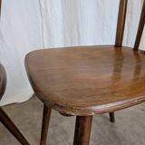 Ensemble de 4 chaises de salle à manger Windsor vintage : en bois des années 50 / STOL Kamnik