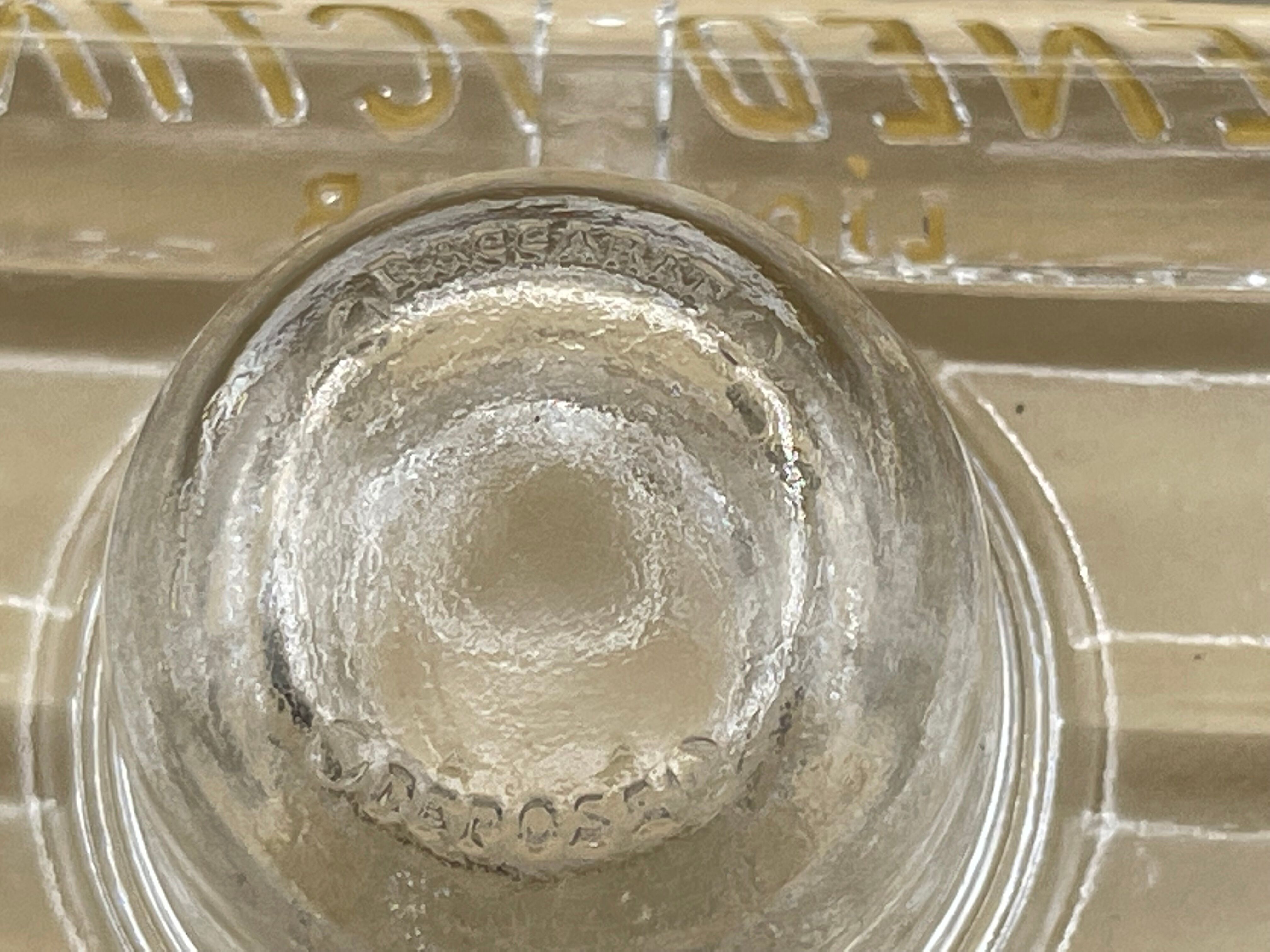 Advertising inkwell for the brand Baccarat crystal Benedictine liqueurs.