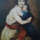 Peinture Antique Portrait De Famille XIX Siècle " Lebrun "