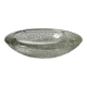 Ashtray/trinket tray in cut and textured crystal glass, circa 1970