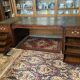 Immense oak solid wood staff desk in English style 248 x 114 cm