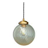 Vintage transparent glass suspension globe
