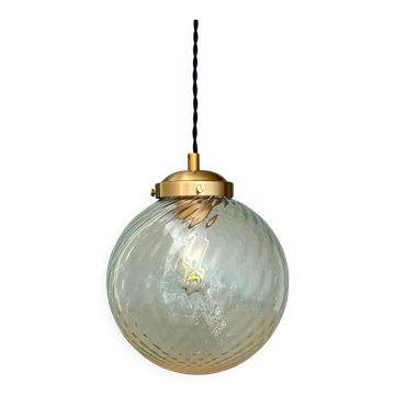 Vintage transparent glass suspension globe