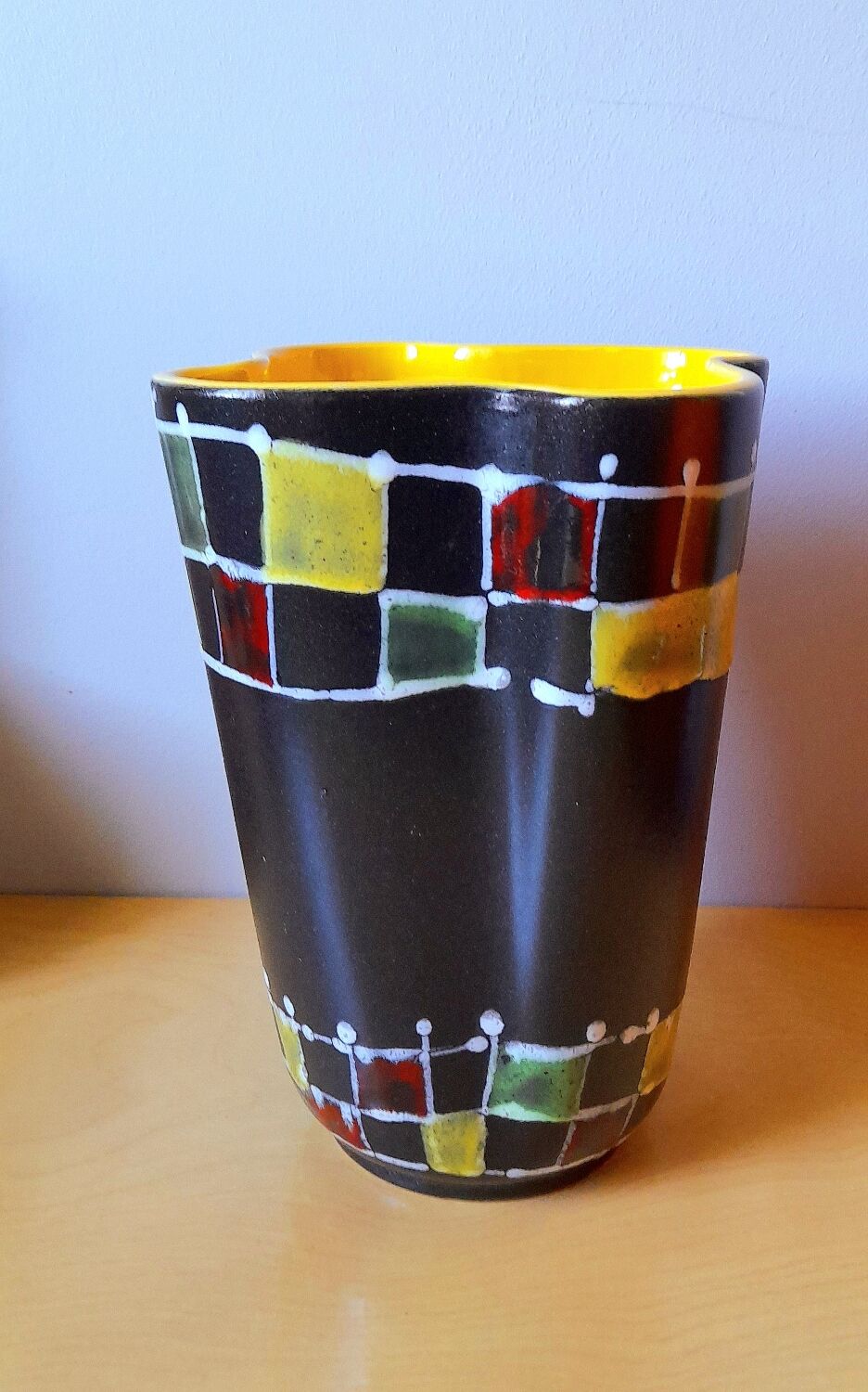 60s glazed ceramic vase
