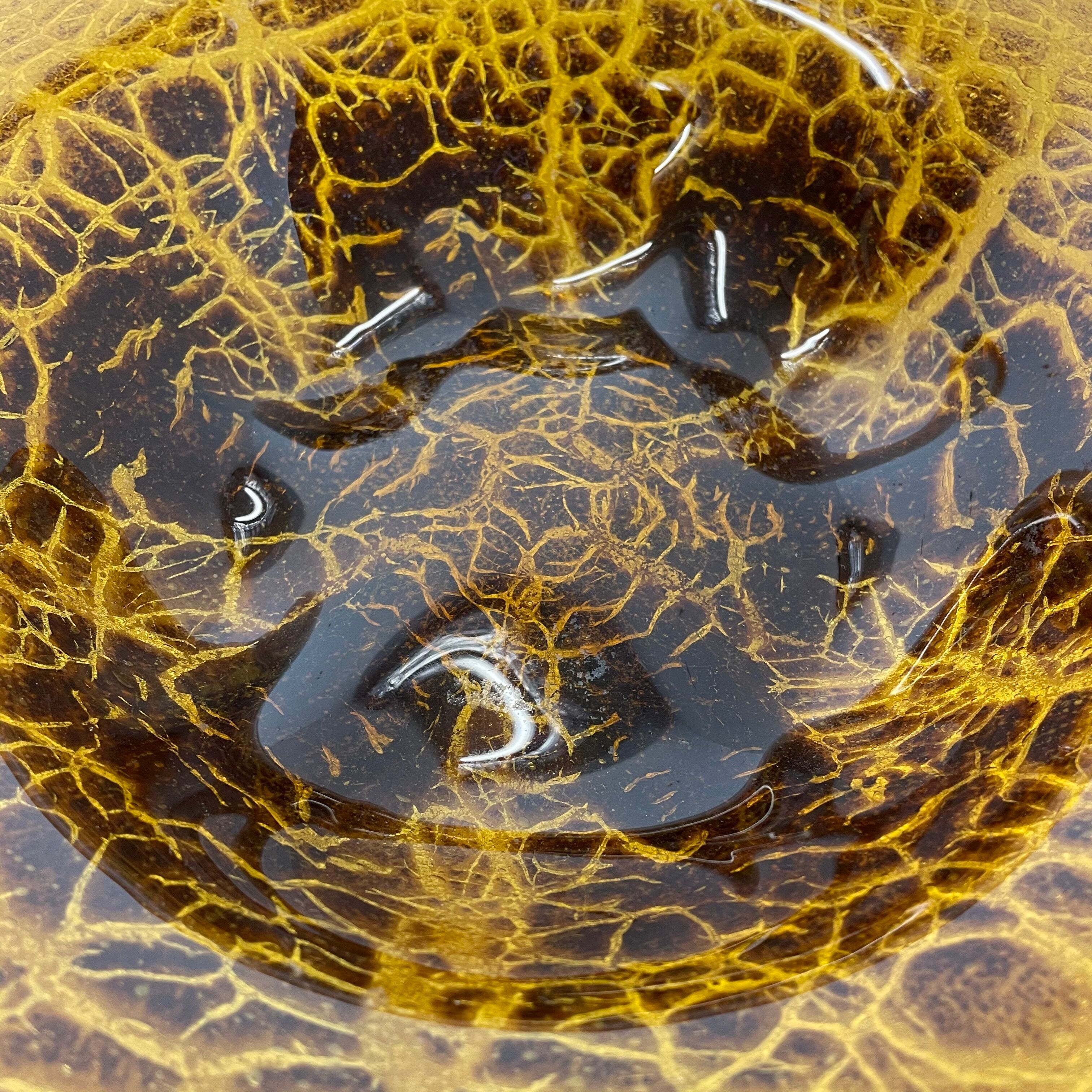 German Glass Bowl by Karl Wiedmann for WMF Ikora, 1930s Baushaus Art Deco