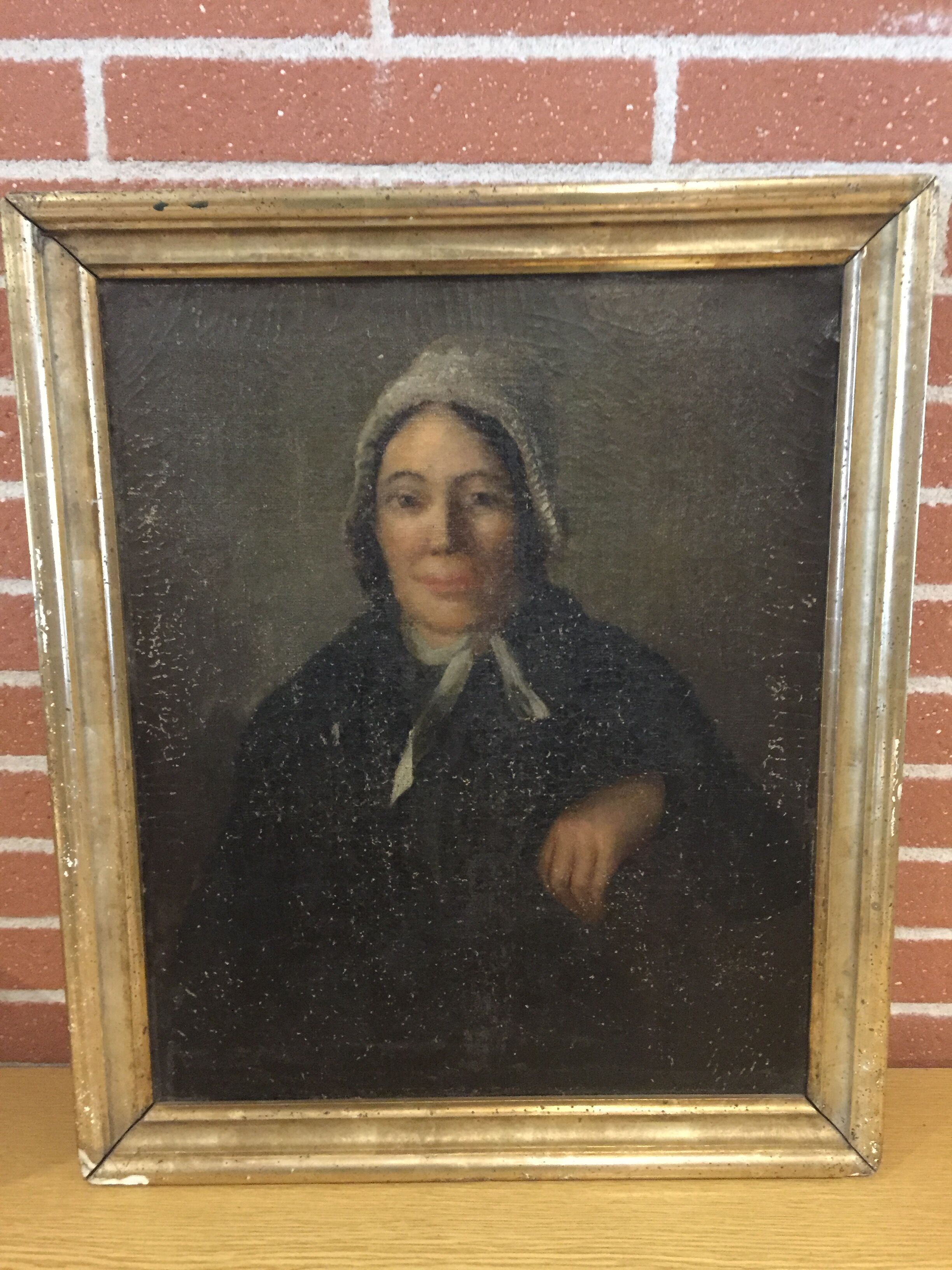 Oil on canvas, portrait of a woman