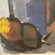 Original Swedish Oil on Canvas – “Blue Jug” by Stig Delang – Signed – Vintage & Framed
