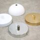 Mid-Century Italian Orange Glass & Brass Pendant Lamp