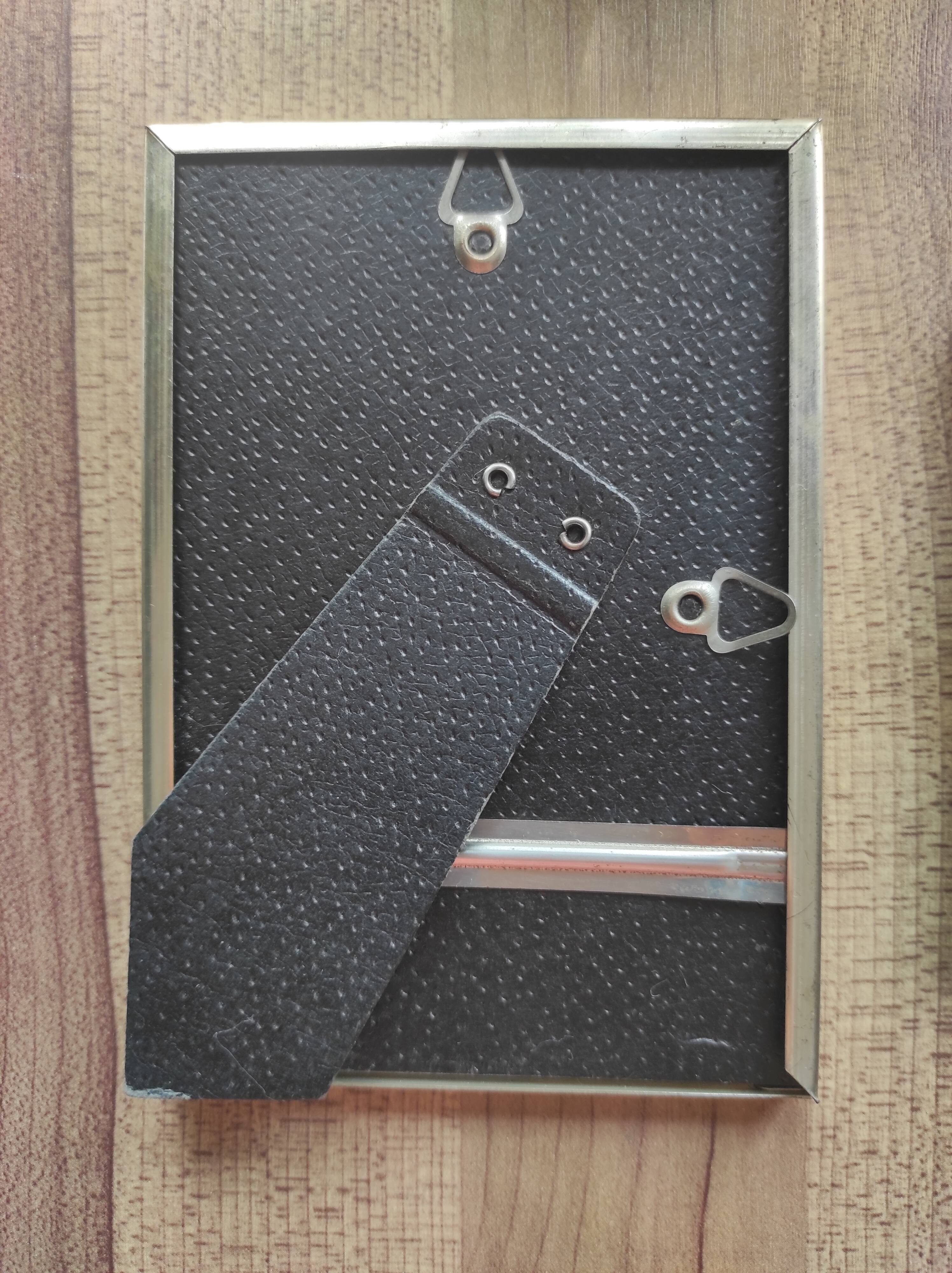 Set of 3 mini vintage gold and silver metal photo frames