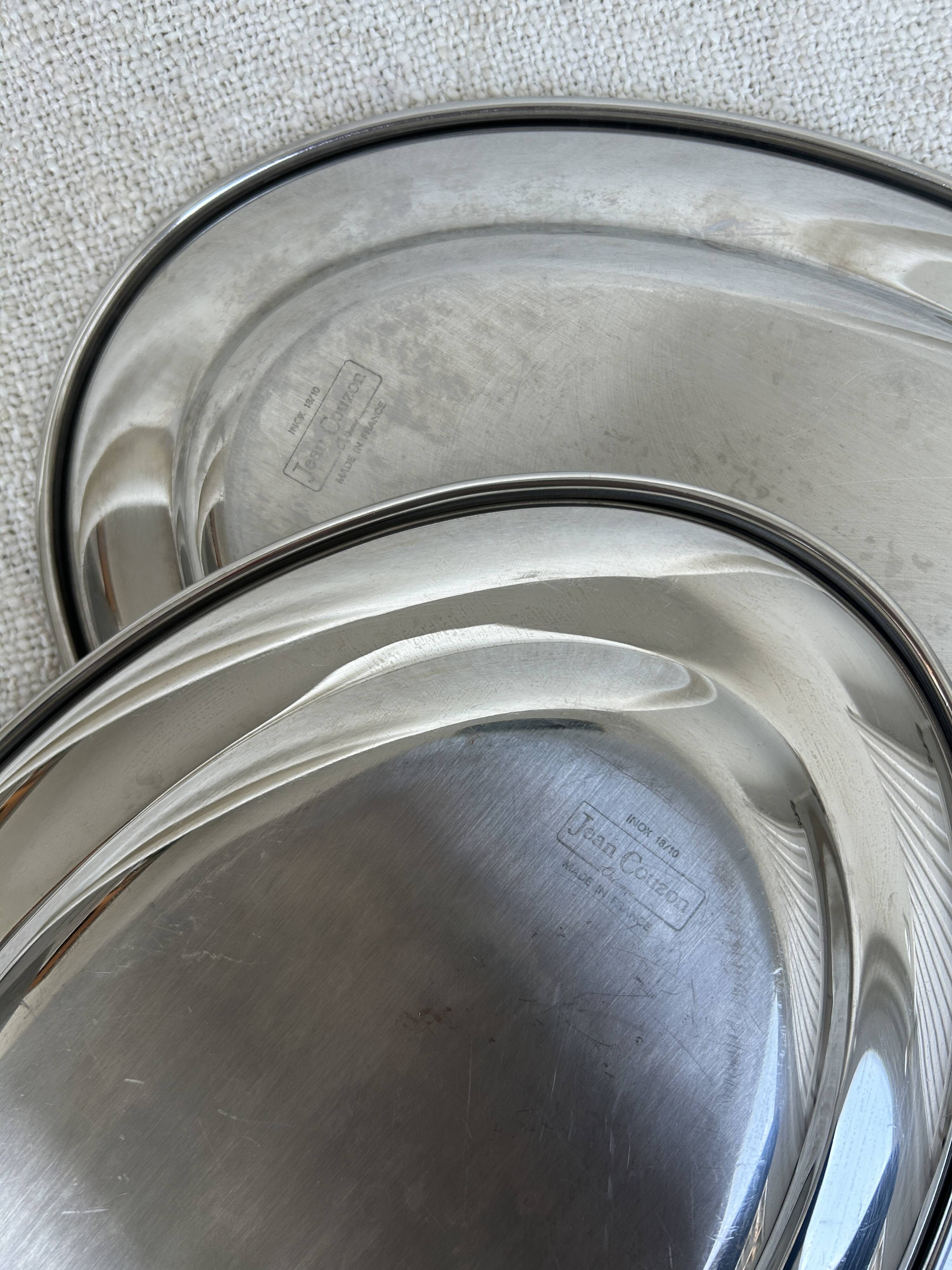 Duo de plats en inox Jean Couzon