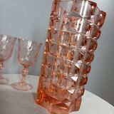 Windsor pink glass geometric vase from Luminarc