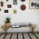 Old restored wooden farm bench