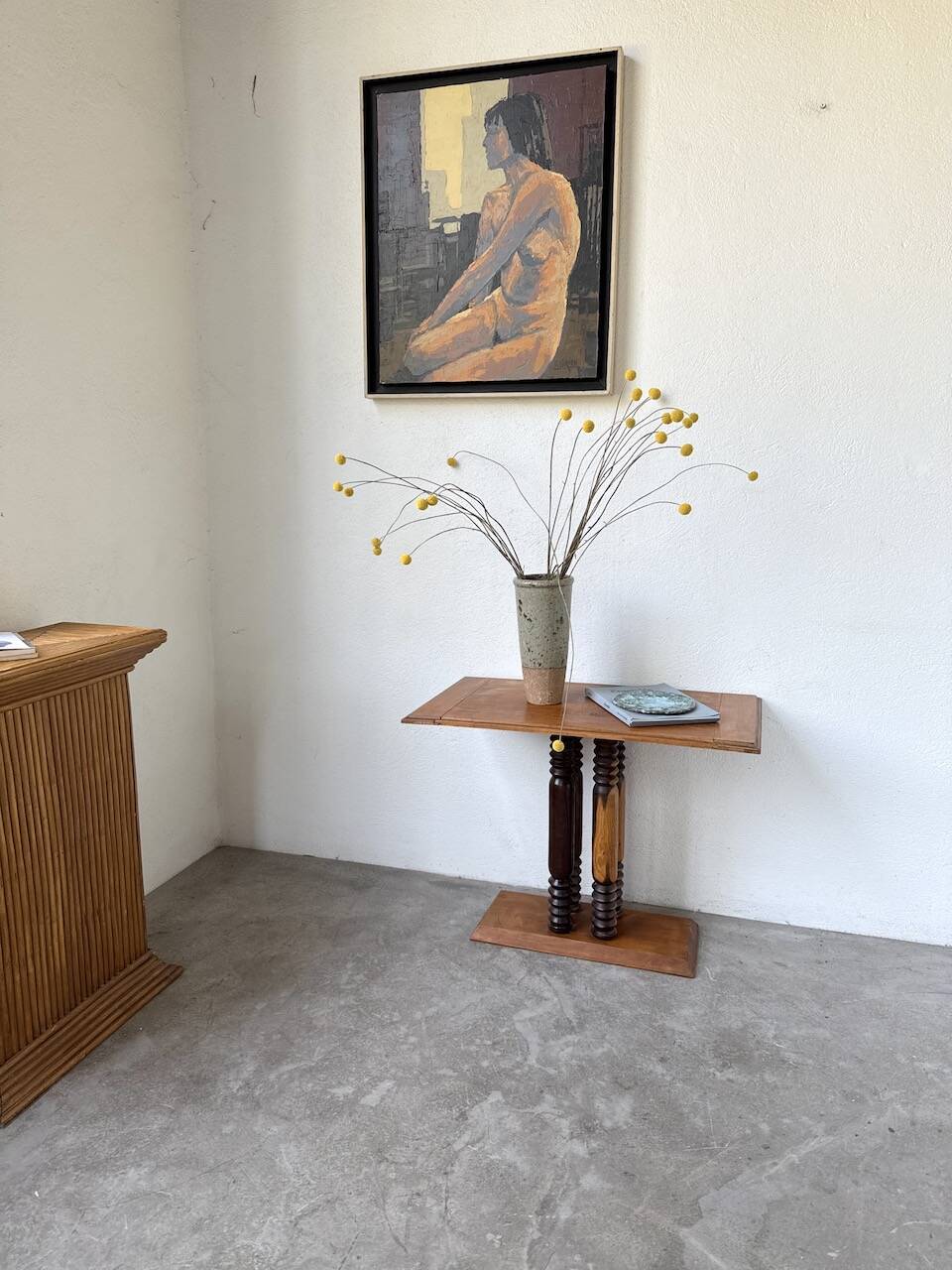 Dudouyt Courtray oak art deco console table