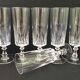 6 cut crystal flutes