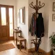 Curved antique wooden parrot
