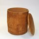 Vintage birch taburette with removable top lid Sweden 1972