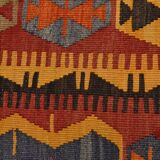 5x12 Soft Red and Orange Anatolian Kilim Rug, Wool Kilim Carpet, 139x377Cm