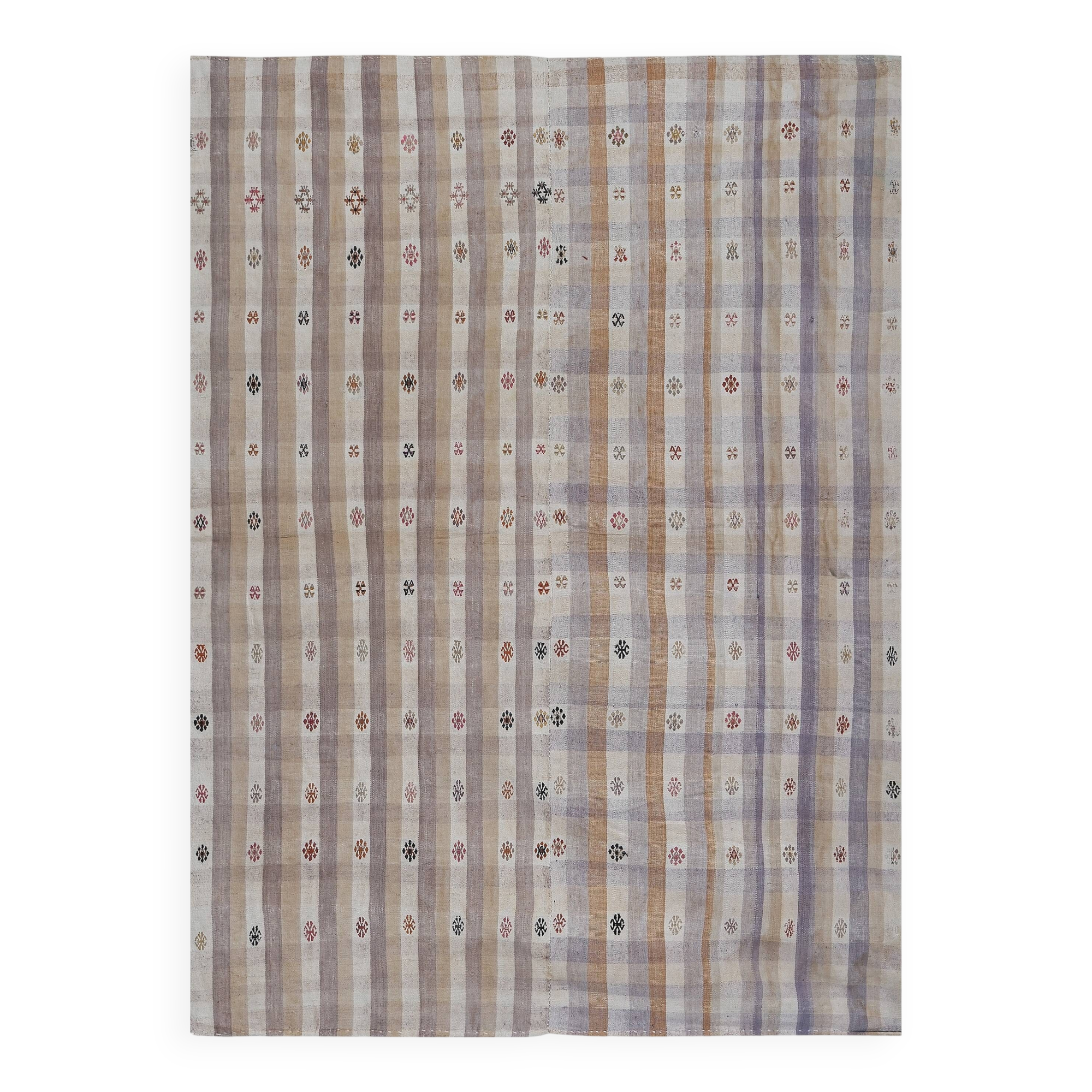 Vintage Turkish Oushak Rug Handwoven 182x260 cm