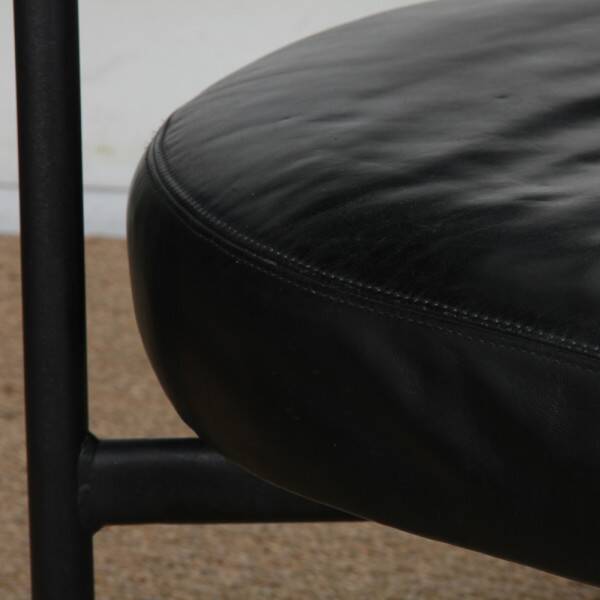 Two-seater leather banquette from the 1980s.