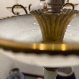 Italian Murano Glass Brass Chandelier 1940’s