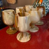 Set of 6 onyx glasses