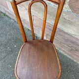 Pair of chairs bistro coffee wood curved