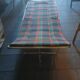 Lafuma vintage 1970s camp bed – foldable – tartan green – camping c