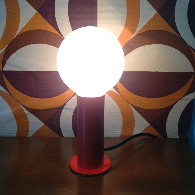 Lampe orange années 70
