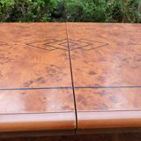 Elm burl cocktail coffee table