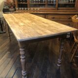 Wooden farmhouse table