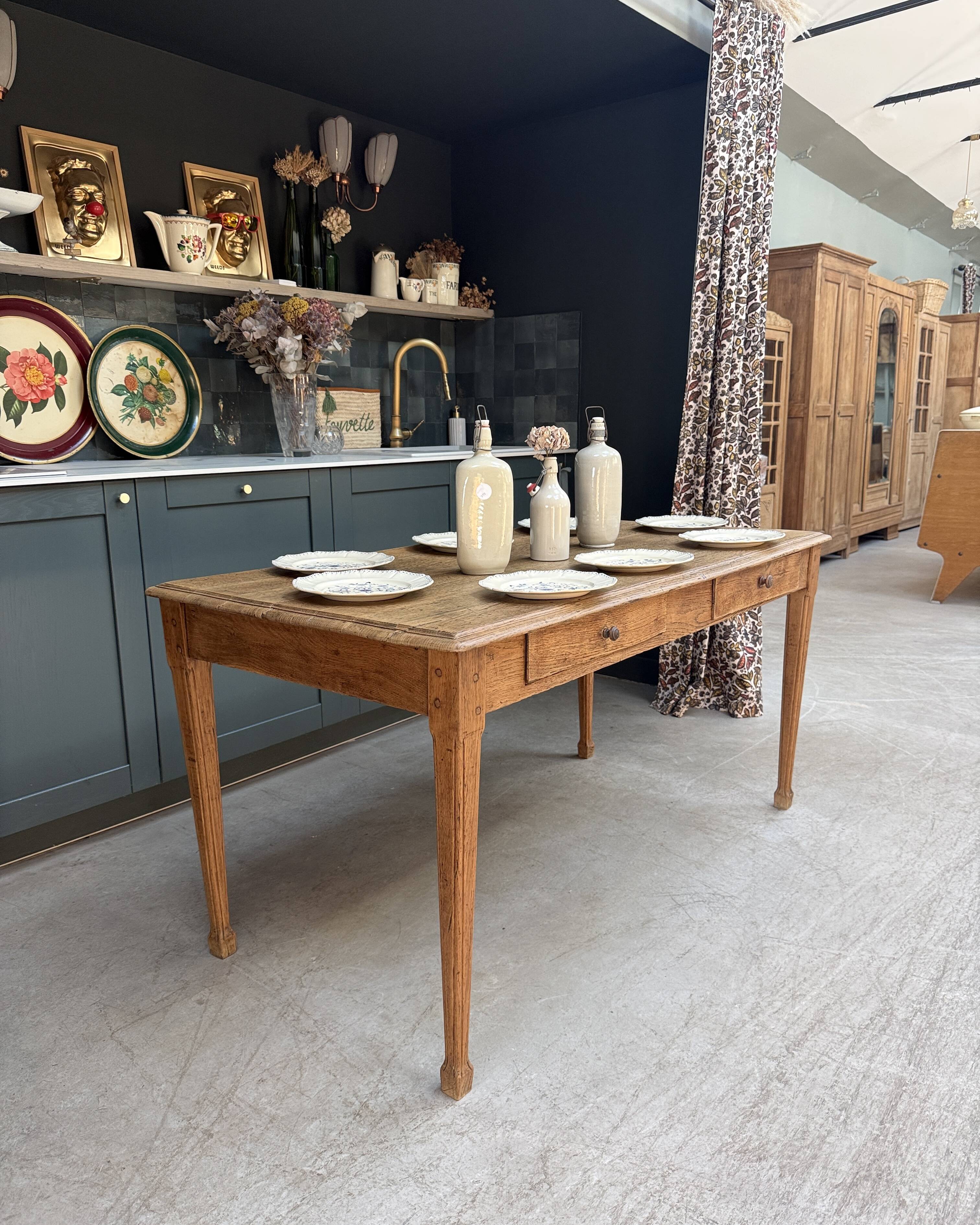 Oak farmhouse table