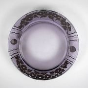Art Deco vase in mauve glass D'Argyl with a pewter mount.