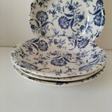 Ensemble de 4 assiettes creuses Gien et Enoch Wedgwood