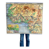 School map West & Equatorial Africa map 1950s