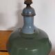 Industrial pendant lamp in blue and green email.