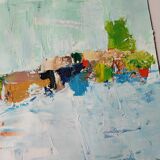 Original Mediterranean landscape abstract painting
