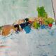 Paysage original méditéranéen peinture abstrait